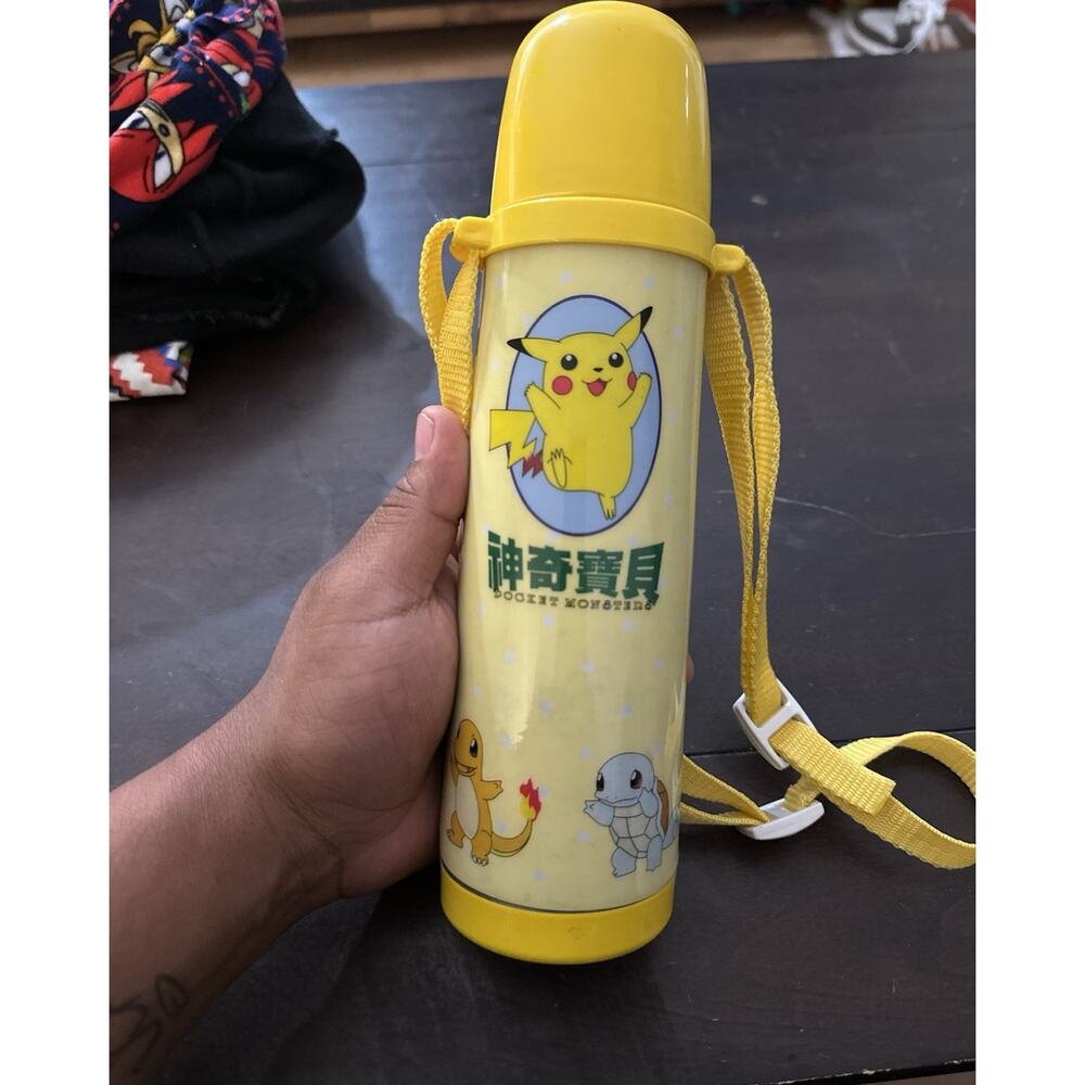 VINTAGE 1998 NINTENDO POKEMON Thermos JAPAN NEW RARE PIKACHU Minor Ding